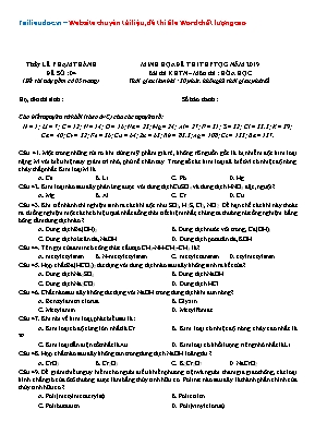 Bộ đề minh họa kì thi THPT Quốc gia môn Hóa học năm 2019 - Lê Phạm Thành
